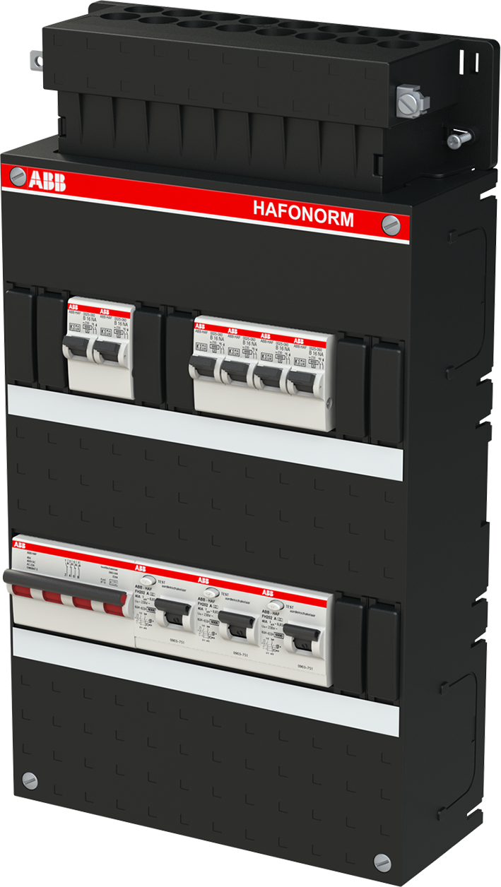 ABB Hafonorm Groepenkast 3-fase HS 3xALS 2p met 6 groepen 220x330mm HAD323232-222+H44