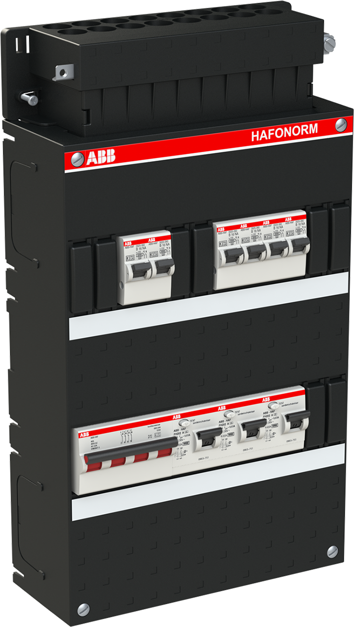 ABB Hafonorm Groepenkast 3-fase HS 3xALS 2p met 6 groepen 220x330mm HAD323232-222+H44
