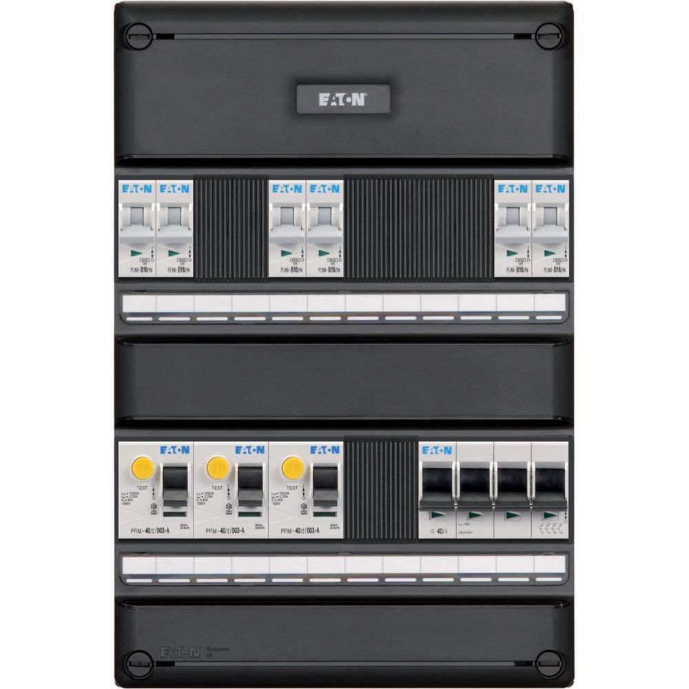 Eaton Systeem 55 6-groepenkast 1-fase HS 3xALS 2p/30mA (2+2+2gr) I-63V1400-HS-64