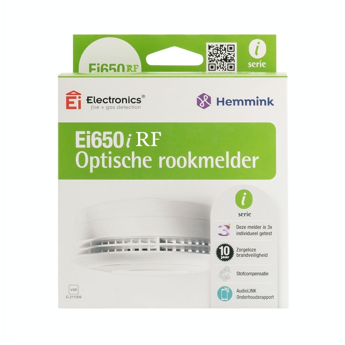 Rookmelder optisch RF 3V lithium (10 j)+audiolink