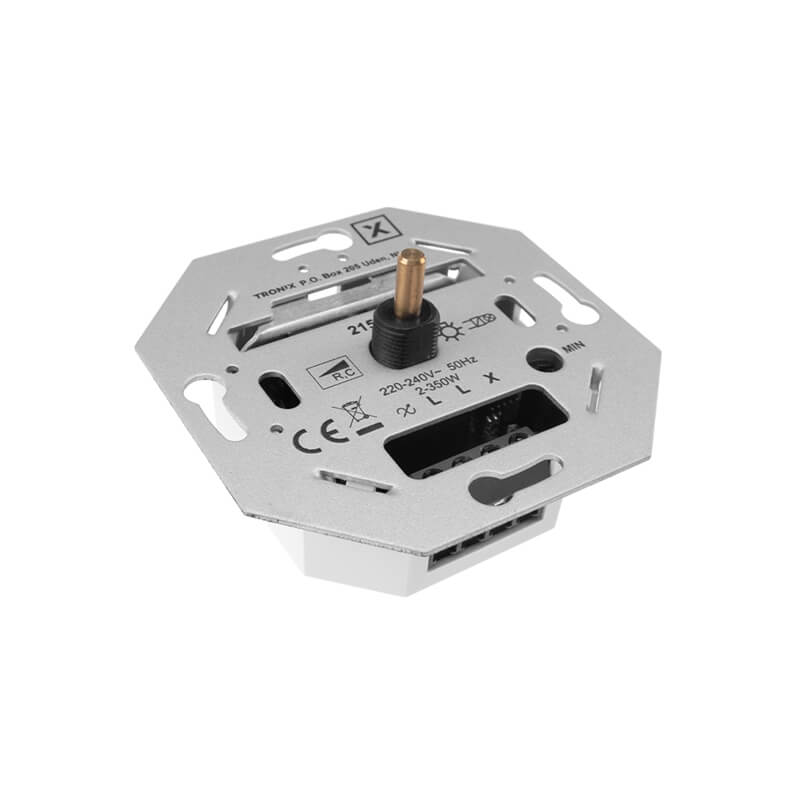 LED dimmer 2-350W universeel toepasbaar in bestaande hotelschakeling draaidruk dimmer Tronix 215-131