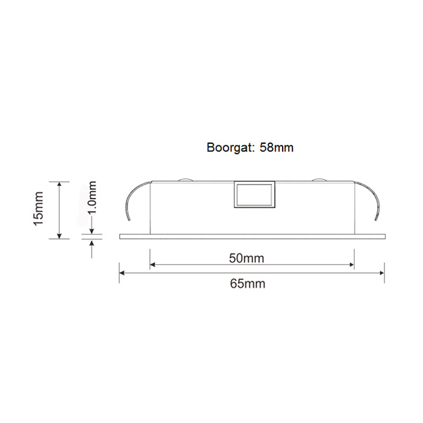 LED-spot Cabiled dimbaar 4W 2700K IP44 wit