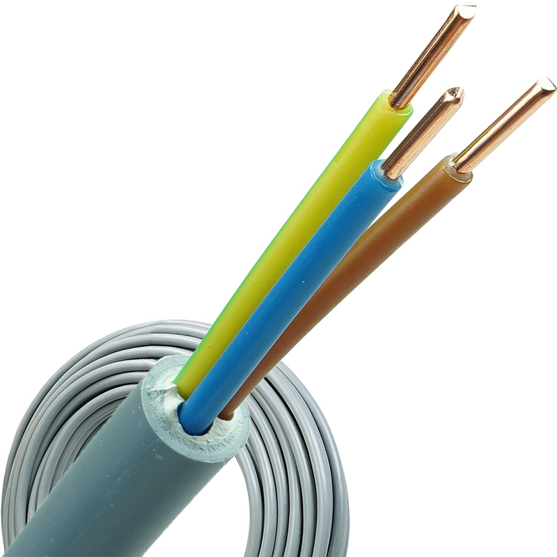 Waskönig Installatiekabel YMvK Dca 3G2,5 (0,6/1kV) grijs (ring 100m) 262236