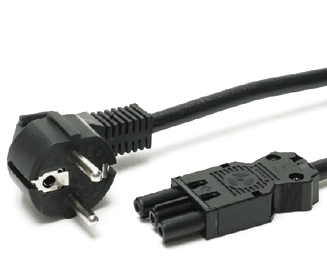 Wieland 92 232 1007 1 netsnoer 3X1.5 1M zwart female