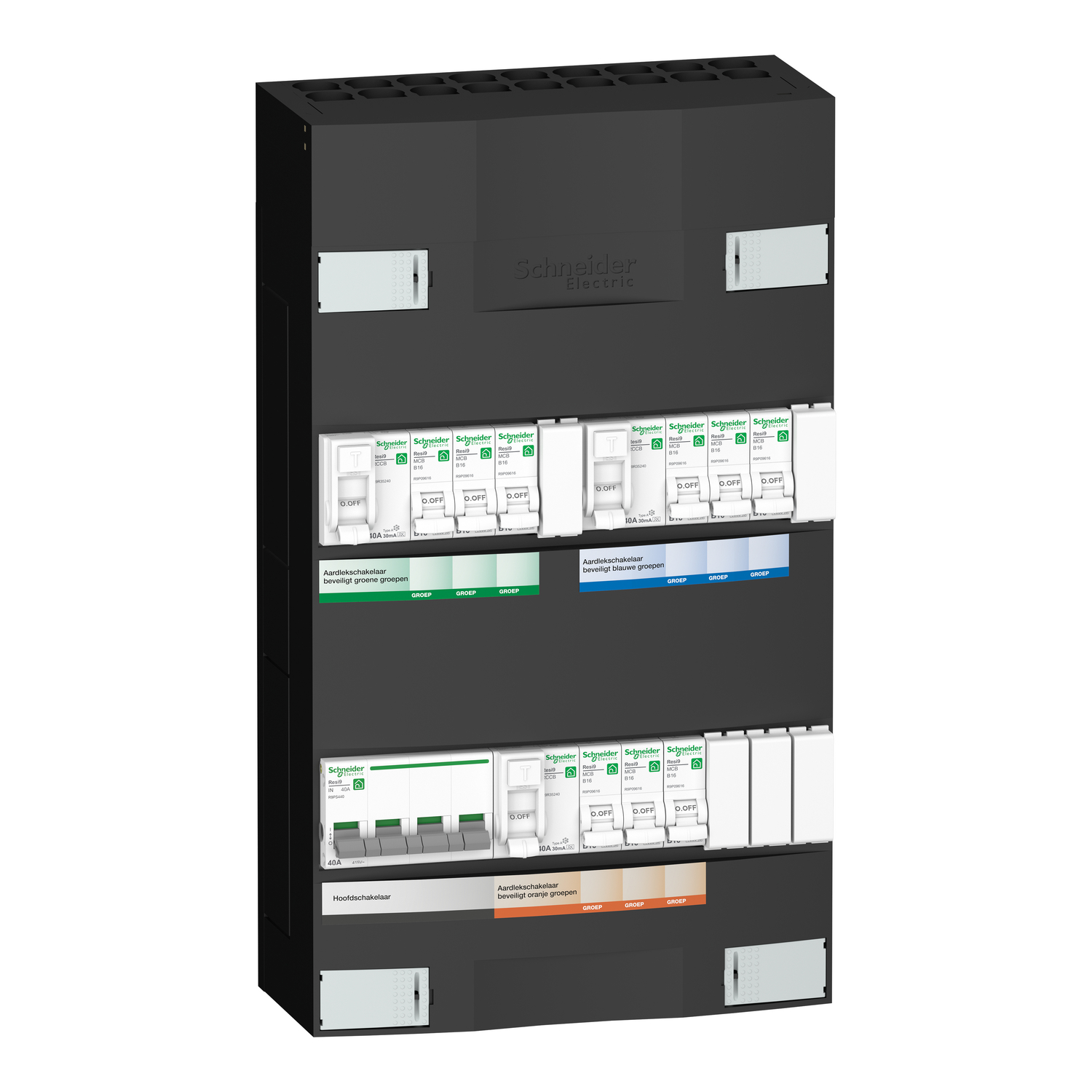 Schneider Advanced 9-groepenkast 3-fase HS 3xALS 2p/30mA (3+3+3gr) ADV3B309A