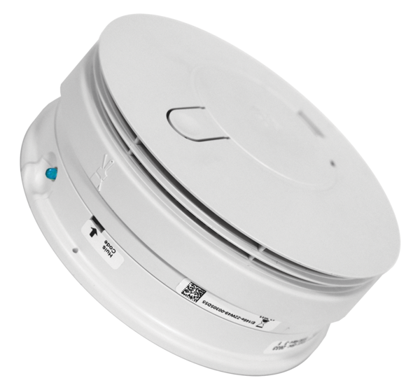 Rookmelder 230V+9V backup incl. RF-sokkel wit