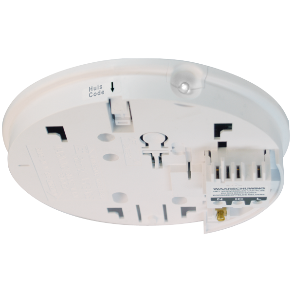 Rookmelder 230V+9V backup incl. RF-sokkel wit