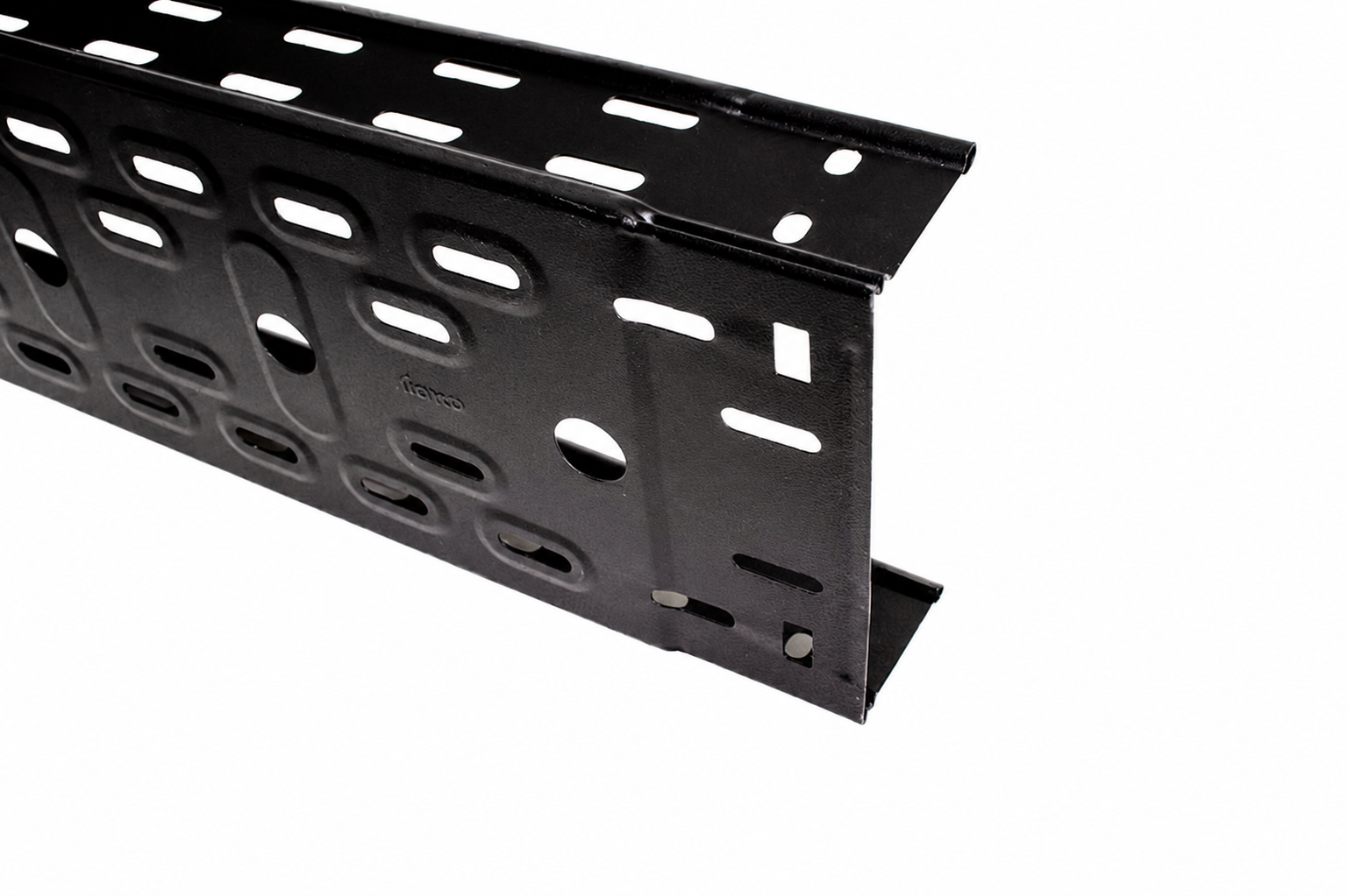 Kabelgoot metaal zwart 150mm breed 60mm hoog RAL 9005 2 meter geperforeerd (14402BS)