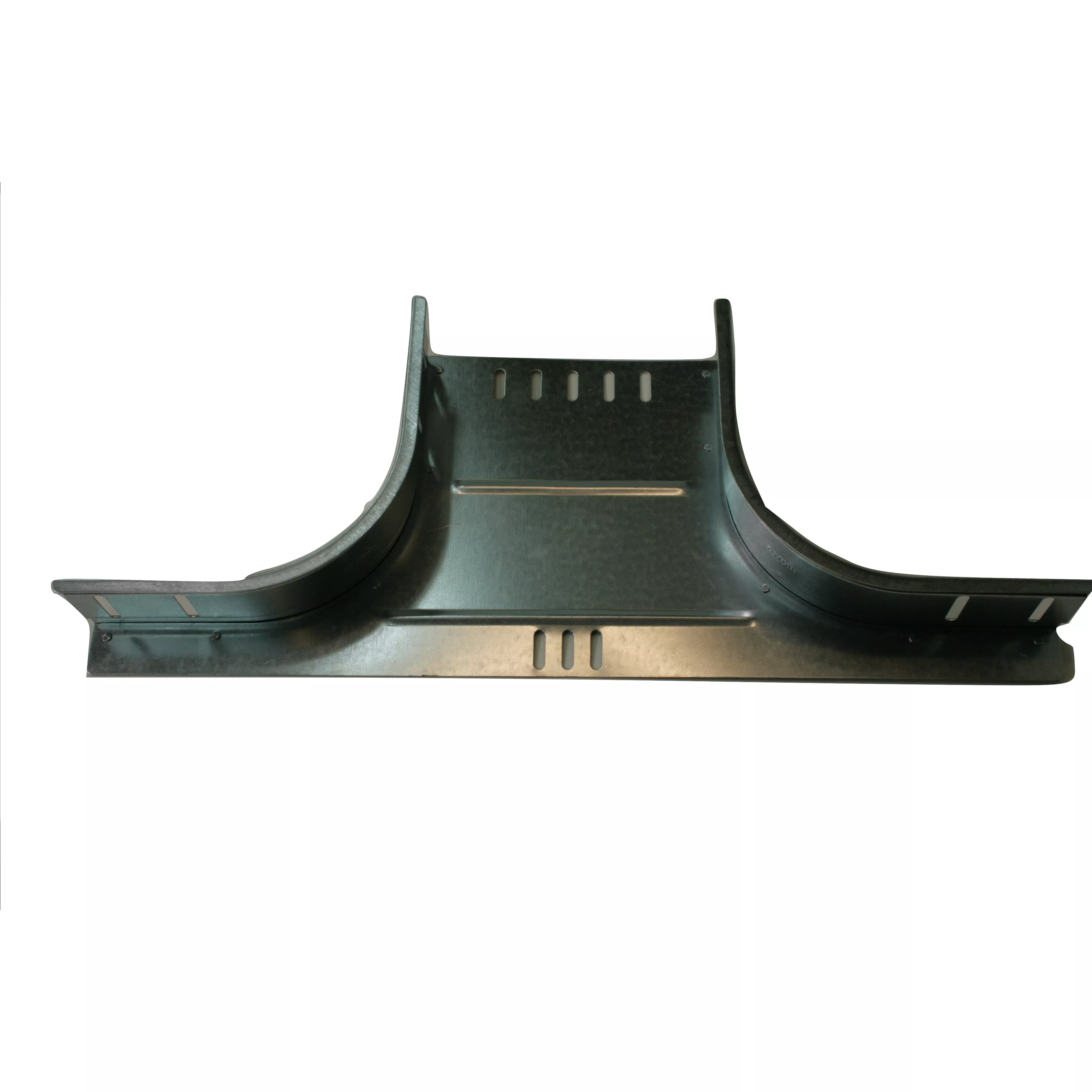 Aftakstuk 100mm kabelgoot 10082BS zwart structuur Trayco