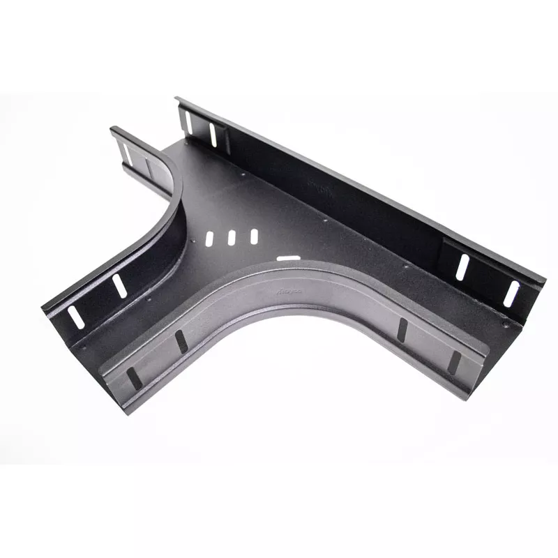 T stuk 150mm kabelgoot zwart structuur RAL9005 afbeelding 2
