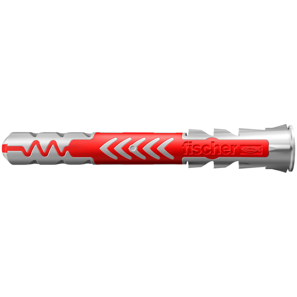 Fischer DuoPower Plug universeel ø6x50mm+rand nylon grijs/rood (doos 100st) DUOPOWER 6X50 afbeelding 1