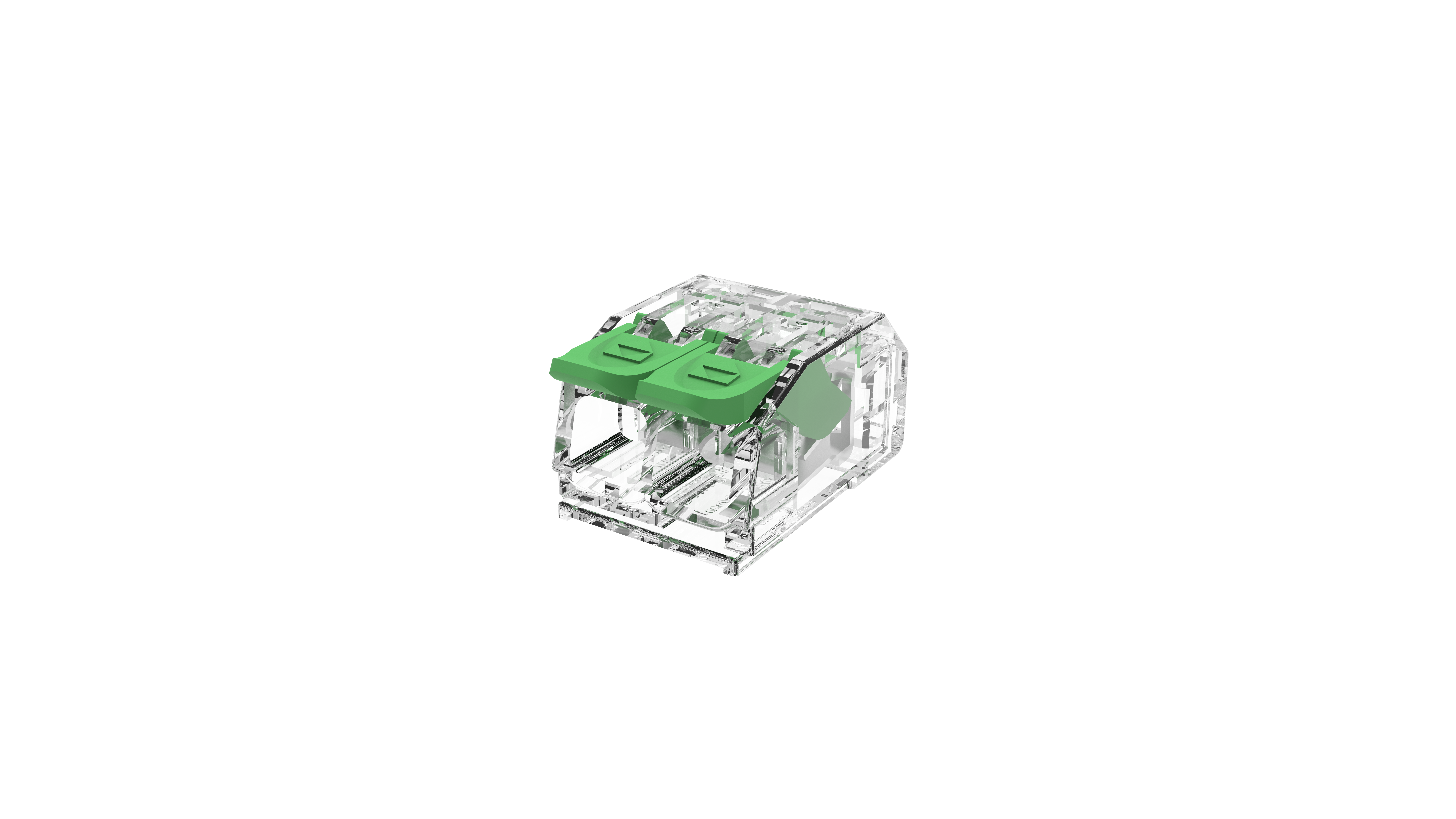 Conex Verbindingsklem (hevel) 2-voudig 0,2-4mm² transparant (ds 50st.) CH1402