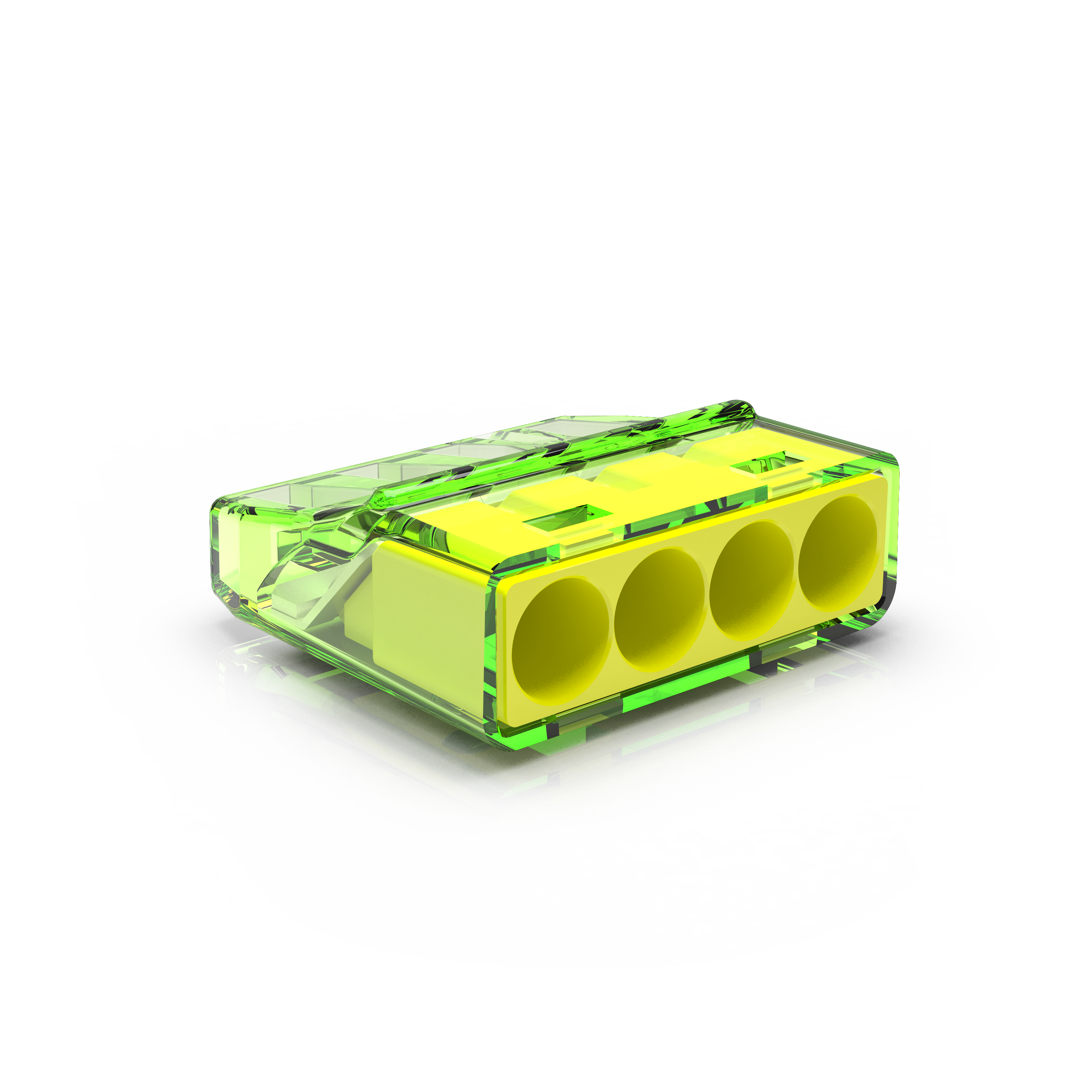 Conex Lasklem mini 4-voudig 0,2-2,5mm² 24A/450V geel (ds 75st.) CH2140 afbeelding 2