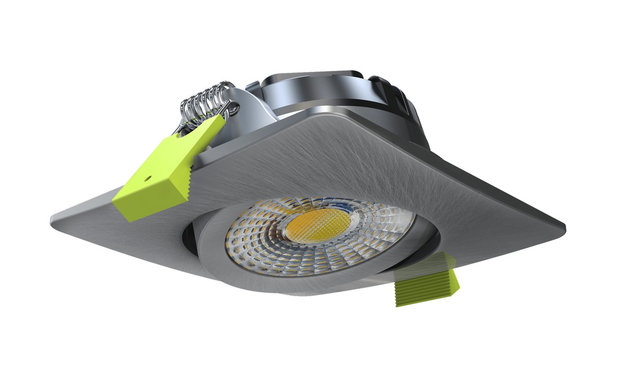 Inbouwspot BathLED GEN3 6W D2W 1800-2700K 350lm IP54 (lxbxh) 85x85x25mm dimbaar nikkel vierkant afbeelding 2