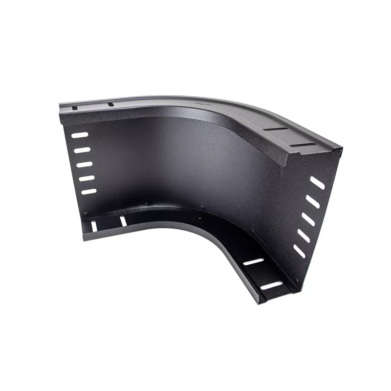 Stijgbocht kabelgoot 200mm structuur zwart afbeelding 1