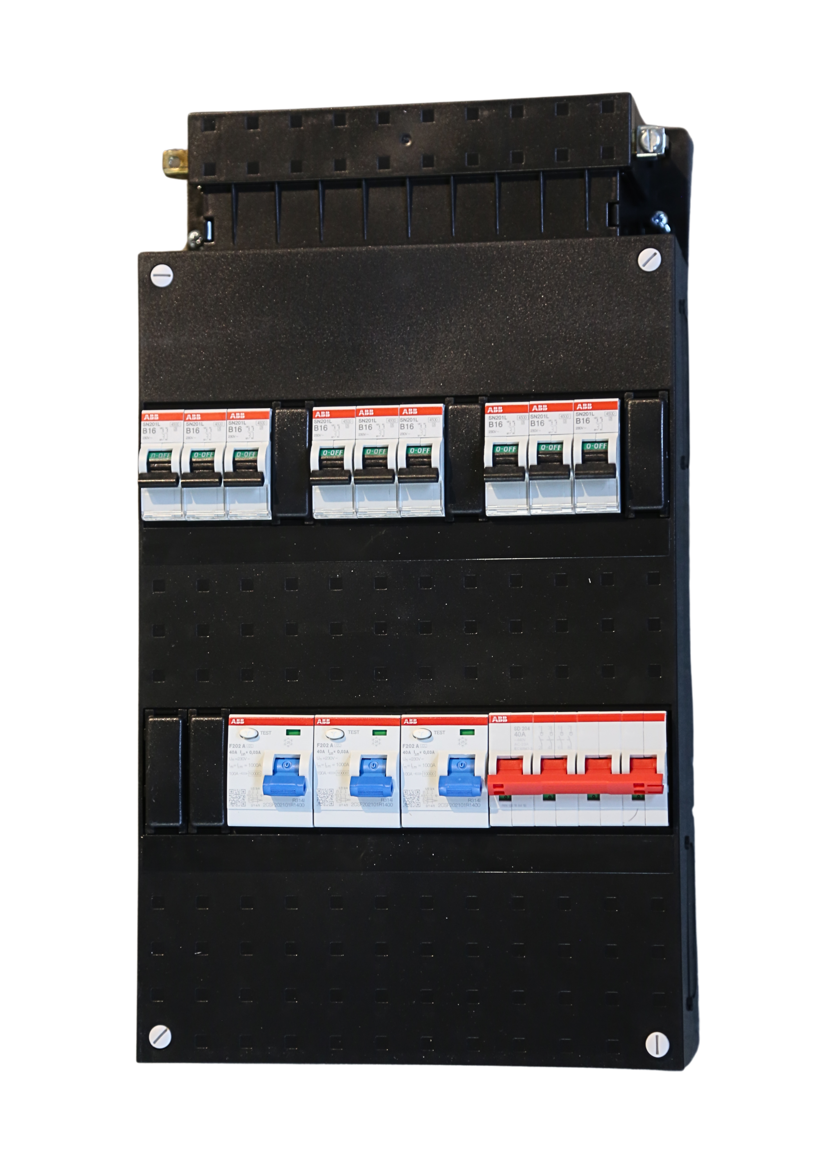 9-Groepenverdeler 2-rijig 3-fase HS 3xALS2p 30mA 3+3+3 autom.